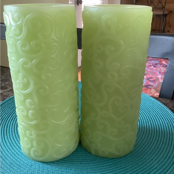 2pc Scrolled Electric Candle Set - Picture 2 of 5